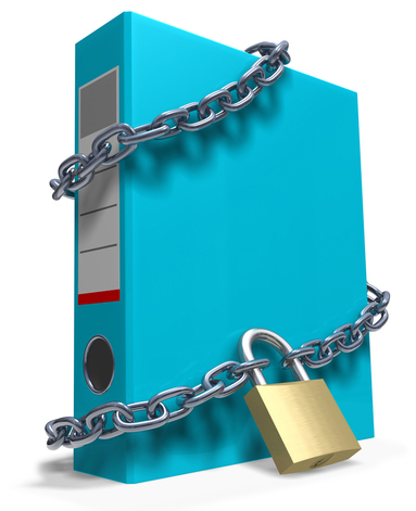 Locked blue folder
